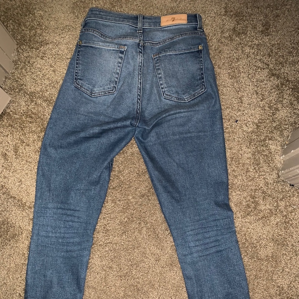 LUXE VINTAGE HIGH WAIST ANKLE SKINNY IN GREY BLUE - Picture 6 of 12